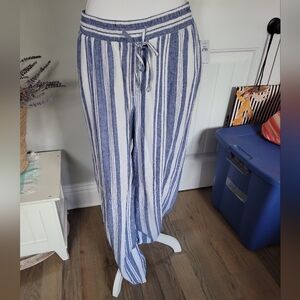Old Navy Blue and White Striped Pants